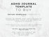 Text on a marble background about an ADHD journal template for purchase.