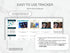 Mission driven dashboard with calendar and content management features on a light background