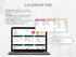 Calendar tab on a laptop screen with text explaining its features.
