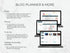 Laptops displaying a blog planner and to-do list on a light gray background