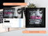 Two variations of a bold brand typography post showing light and dark mode editing options on a workspace grid.