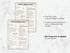 Two social media audit templates on a marble background with text about customization options.