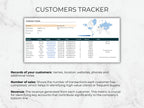 Customers Tracker software interface on a white background