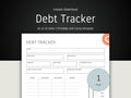 Debt Payoff Planner for Beginners | Canva & PDF