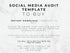 Text on a marble background about a social media audit template for purchase.
