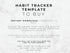 Text on a marble background describing a habit tracker template for digital download.