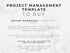 Text on a marble background about a project management template for purchase.