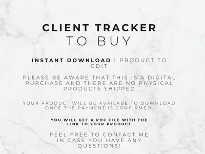 Text on a marble background explaining a digital product purchase.