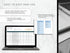 Laptop displaying a project management software with text on a white background