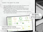 Calendar and task management software interface with text on a laptop screen
