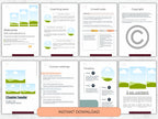 Collection of coaching team growth plan pages with a copyright symbol on a white background.