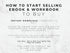 Text on a white background explaining how to start selling ebook and workbook to buy with an instant download.