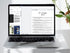 Laptop displaying a webpage on 'On-Page SEO' with a plant in the background