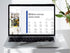 Laptop displaying a webpage with '25 Most common Greek Verbs' on a white surface.