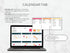 Calendar tab on a laptop screen with text explaining its features.