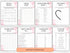 A set of printable game cards shown in a 2x3 grid with pink floral corner accents and black text. The cards include: Bingo, Think Fast, Find Someone That.