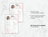 Two resume templates on a marble background with text about customization options.