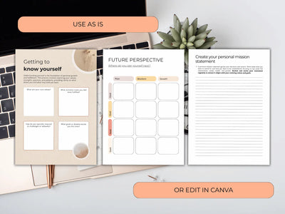 Three workbook pages—