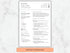 Resume template with a marble background