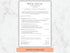 Resume template with a marble background and 'Instant Download' button.
