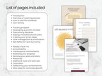 Workbook pages with a marble background