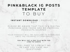 Digital purchase notice explaining immediate file download delivery details for the Canva template link.