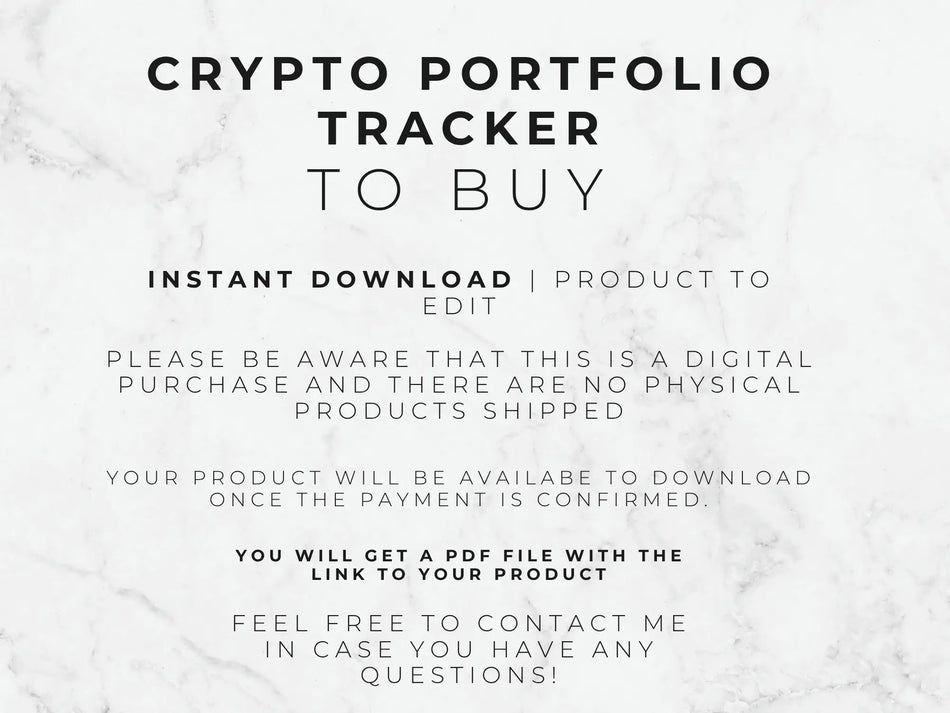 Text on a white background about a crypto portfolio tracker for download.
