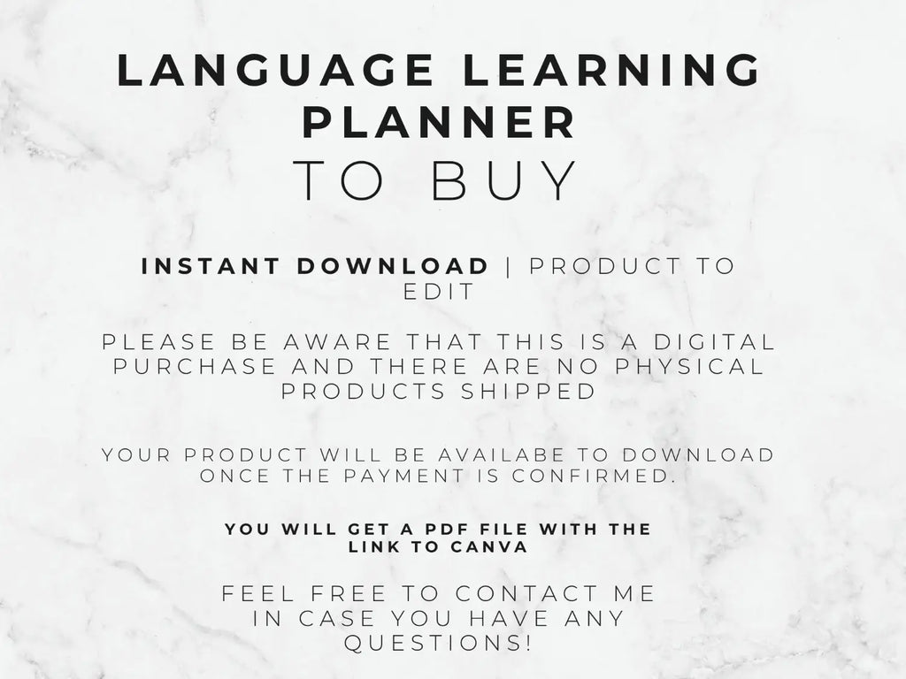 Transactional notice text explaining immediate digital file download delivery details right after payment