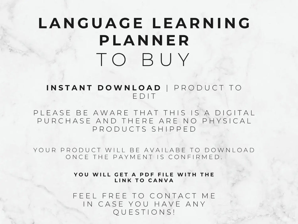 Transactional notice text explaining immediate digital file download delivery details right after payment