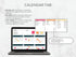 Calendar tab on a laptop screen with text explaining its features.