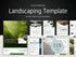 A wide dark banner showcasing a 115-page Landscaping Business Plan and Client Onboarding template with various page previews