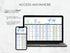 Laptop and smartphone displaying a client information system with text about remote access.