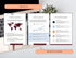 Three document pages displayed over a laptop and desk showing a world map, client growth graphs, and partnership ideas
