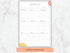 Grocery list template on a marble background with 'Instant Download' button.