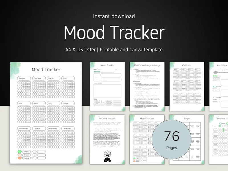 Daily & Monthly Mood Tracker Template