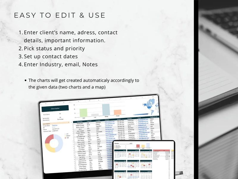 Modèle de suivi client et de CRM pour petites entreprises