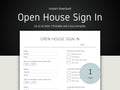 Real Estate Open House Sign-In Sheet for Realtors