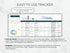 Software interface for tracking podcast information with charts and text on a light background