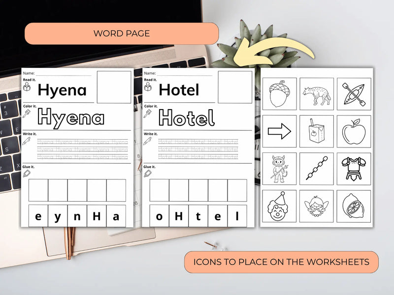Word Tracing & Spelling Worksheets for Kids