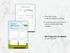 Two customizable templates on a marble surface with text about Canva customization.