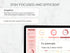 Screen of a digital planner app with graphs and statistics on a white marble background