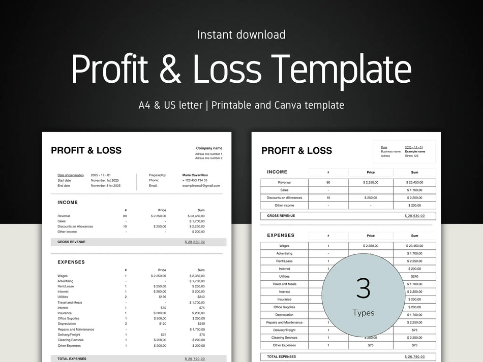 Check Stub Template with 'Instant download' text on a dark background