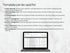 Laptop displaying a project management template on a light gray background