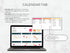 Calendar tab on a laptop screen with text explaining its features.