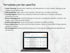 Laptop displaying a project management template with text explaining its uses.