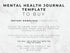 A text-based informational graphic explaining that this mental health and mood journal is a digital-only product available for instant download and customization.