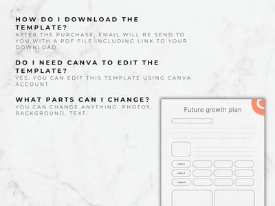 Instructions on how to download and edit a template with text and a design element.