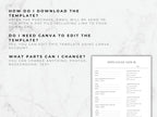 Open house sign-in sheet template with text instructions on a marble background