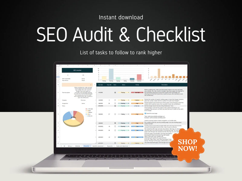 Vorlage für eine SEO-Checkliste in Google Sheets
