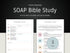 SOAP Bible Study template with two pages displayed on a black background